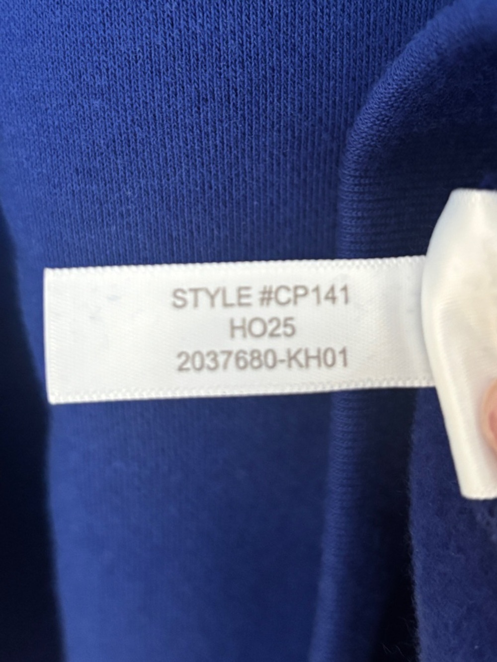 J. Crew NWT Fleece V-neck Woman sweatshirt Bright Indigo XL - Picture 10 of 12